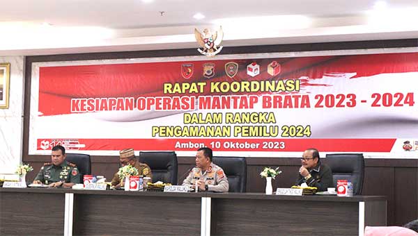 Gubmal Rakor Kesiapan Pengaman Pemilu 2024