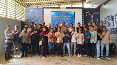 Polres Mimika Gelar Tatap Muka Bersama Media, Sinergi Dukung Suksesnya Pemilu