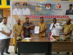 NPHD Pilkada Kabupaten Pegaf Diteken Rp 37,3 Miliar