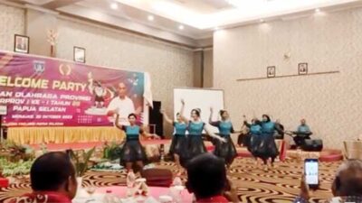 Welcome Party Sambut Peserta Porprov I Papua Selatan, Ada Hiburan Hingga Jamuan Makan