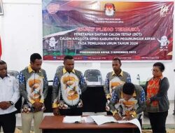Coret 1 Bacaleg, KPU Tetapkan 179 DCT Anggota DPRK Pegaf