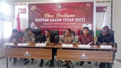 Ini Daftar Calon Tetap Anggota DPRD Kota Sorong untuk Pemilu 2024