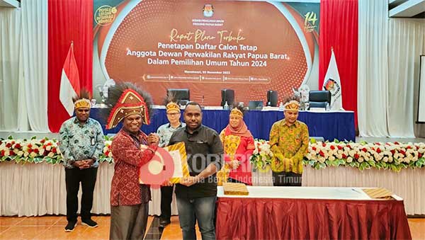 KPU Papua Barat Tetapkan 567 Calon Tetap Anggota DPR-PB 3 KPU PB Tetapkan DCT DPR PB3