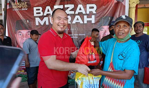 Caleg PDIP Kota Sorong Pasar Murah