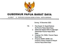 Pemprov PBD Terbitkan Edaran Waktu Libur Nataru 2023-2024, Ini Rinciannya