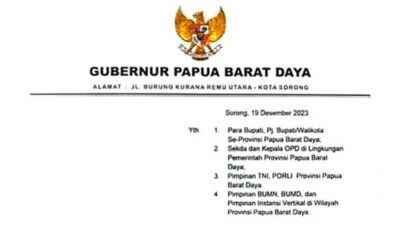 Pemprov PBD Terbitkan Edaran Waktu Libur Nataru 2023-2024, Ini Rinciannya
