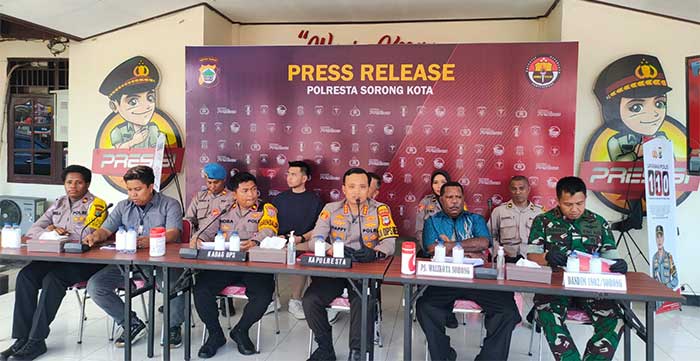 Polresta Sorong Kota Rilis Akhir Tahun 20233
