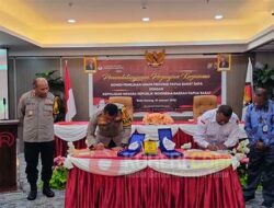 KPU PDB bersama Polda PB Teken PKS Penegakkan Hukum Pemilu-Pilkada 2024