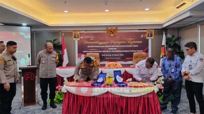 KPU PDB bersama Polda PB Teken PKS Penegakkan Hukum Pemilu-Pilkada 2024