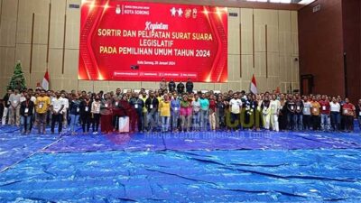 KPU Kota Sorong Libatkan 278 Orang Sortir-Lipat Surat Suara, Targetkan Rampung 5 Hari