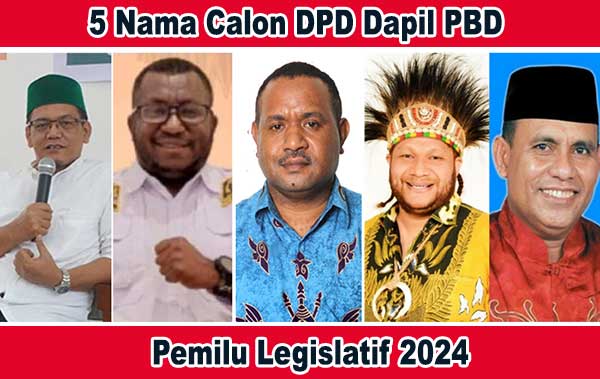 5 Besar Nama Calon DPD Dapil PBD 2