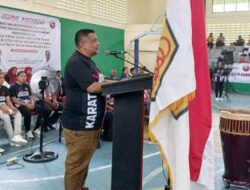Begini Pesan Ririmasse ke Peserta B.A.P CUP Inkado Maluku Karate Championship 2024