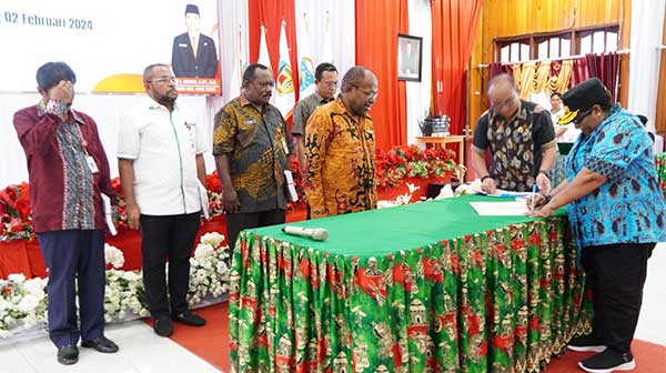 Pj Gub PT Serahkan DPA 2024