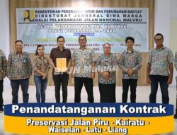 Teken Kontrak 2024, BPJN Maluku Lanjut ke Paket Preservasi Jalan Piru hingga Liang