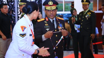 Wakapolda Papua, Brigjen Pol. Petrus Patrige Rudolf Renwarin saat hadiri Rapim TNI-Polri di GOR Ahmad Yani Mabes TNI Cilangkap, Jakarta Timur, Rabu (28/02/2024) / Foto: Humas Polda Papua
