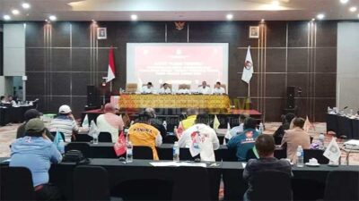 Rapat Pleno Terbuka Rekapitulasi Penghitungan Suara Provinsi Papua untuk Kabupaten Sarmi, Rabu (6/3/2023) / Foto : Surya