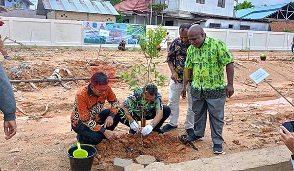 Penanaman Pohon yang disaksikan Kepala Dinas LHKP Provinsi Papua Barat Daya, Kelly Kambu, ST, M.Si/ Foto : Suzan