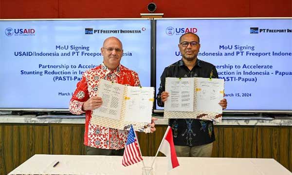 Kolaborasi Percepat Penurunan Stunting, PTFI-USAID Teken MoU PASTI Papua 1 PTFI USAID Teken MoU Pasti Papua