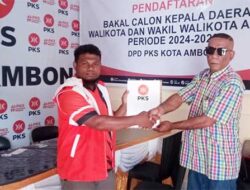 Tim Ferly Tahapary Lanjut Sambangi PKS Kota Ambon Ambil Formulir Pendaftaran