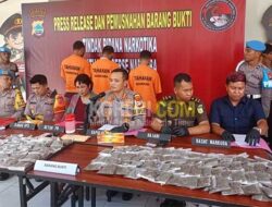 Polresta Sorong Kota Rilis Pengungkapan Kasus Narkoba: Total 6 LP, BB 1.9 Kg Ganja
