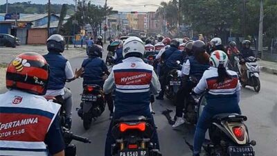 MyPertamina Motor Club Jayapura Gelar Serangkaian Kegiatan, Berbagi Takjil hingga Santunan