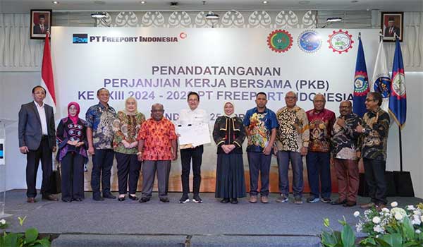 Beri Apresiasi, Menaker Ida : Freeport Contoh Baik bagi Perusahaan Lain 2 PTFI Serikat Pekerja Teken PKB Menaker Apresiasi