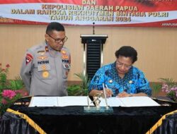 Rekrut Bintara Polri, Pemprov Papua Tengah-Polda Papua Teken MoU