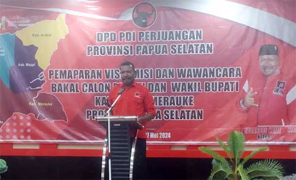 Ketua DPD PDIP PS Edoardu Kaize