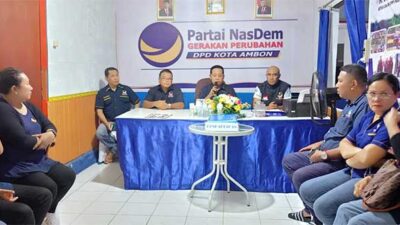 NasDem Kota Ambon Resmi Tutup Pendaftaran, Lanjut Pleno DPW