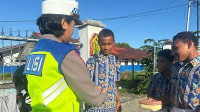 Satlantas Polres Manok Sosialisasi Tertib Berlalu Lintas