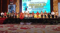 Closing Award Ceremony Pesparawi ke XIV se-Tanah Papua Tingkat Papua Barat dan PBD bertempat di gedung Aimas Convention Center (ACC) Aimas, Kabupaten Sorong, Kamis (27/6/2024) malam / Foto : Suzan