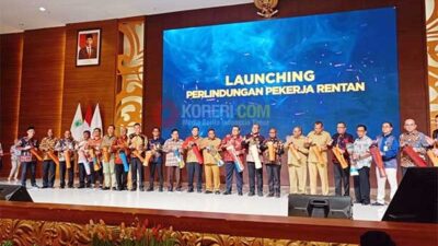 Launching Perlindungan Pekerja Rentan 2 Provinsi, Kuncoro Apresiasi Dukungan Pemda