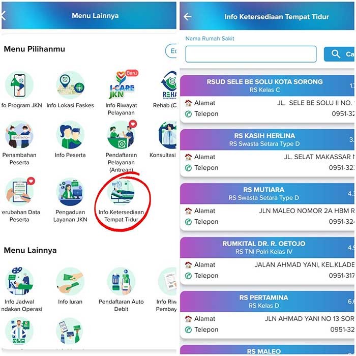 Kini, Bisa Cek Informasi Ketersediaan Tempat Tidur Lewat Aplikasi Mobile JKN 2 IMG 20240725 WA0001