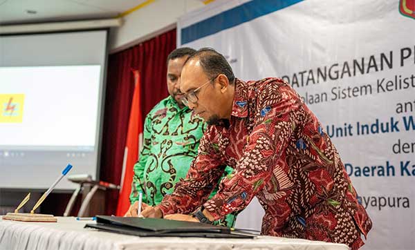 PLN-Pemkab Boven Digoel Jalin Kerja Sama Pengoperasian Kelistrikan Kampung Asiki 1 PLN Pemkab BVD Kelistrikan Kampung Asiki