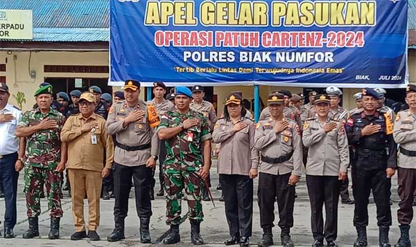 Polres Biak Apel Gelar Pasukan Ops Cartenz 2024 2