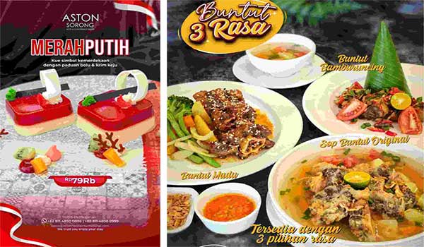 ASTON Sorong Menu Menarik