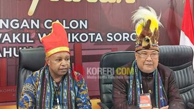 Awali Pendaftaran Calkada, Dokumen Abner-Said Diterima KPU Kota Sorong