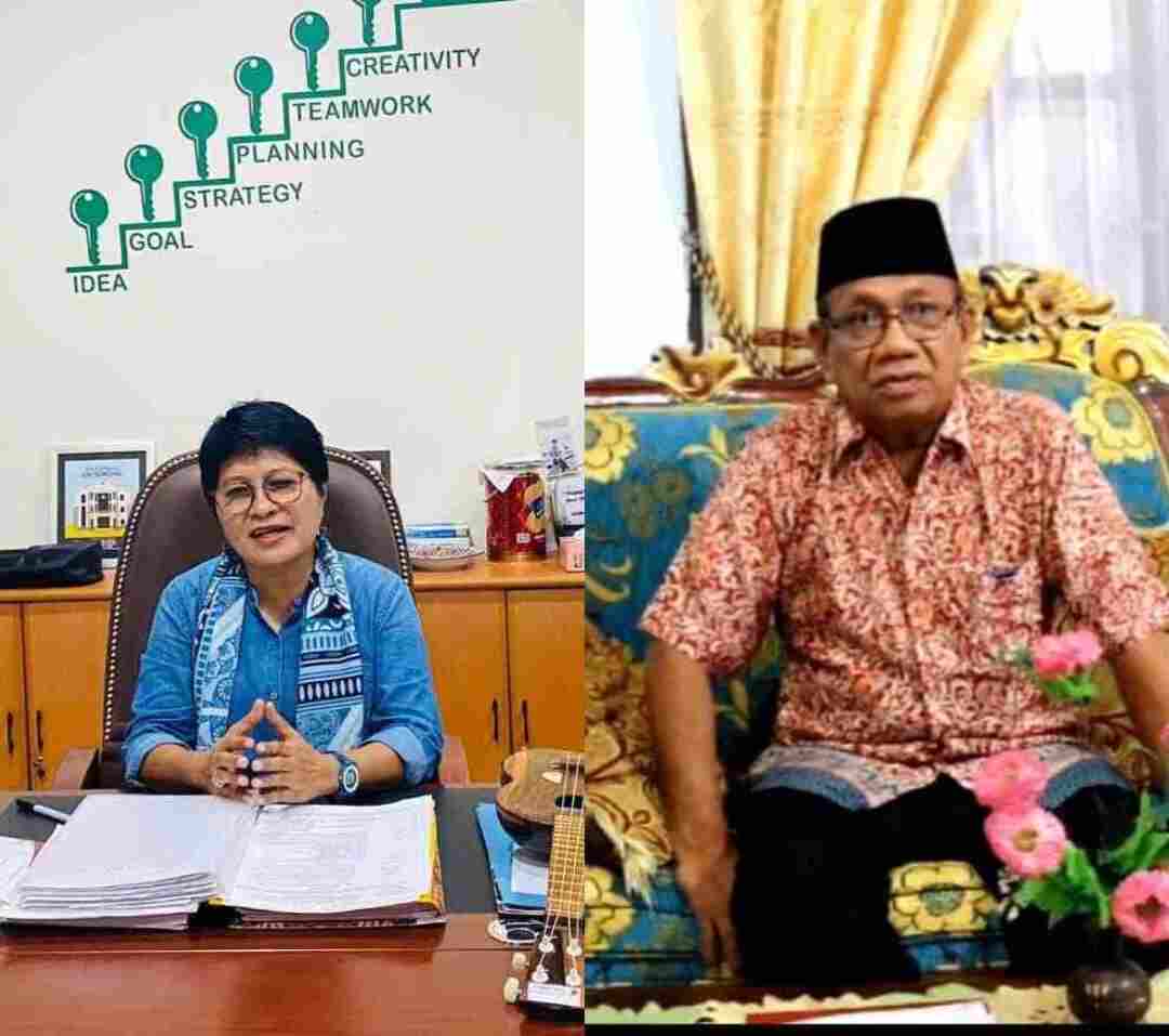 Ketua FKUB Kota Sorong, Pdt. Jeane Fonataba Haurisa dan Ketua MUI Kota Sorong, Abdul Manan Fakaubun/Foto : Ist