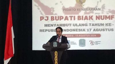 Pj Bupati Biak Pidato Kenegaraan HUT RI ke 79