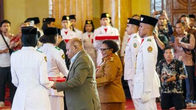 Usai Terima Duplikat Bendera Pusaka dari BPIP, Ribka Haluk Sampaikan Harapannya