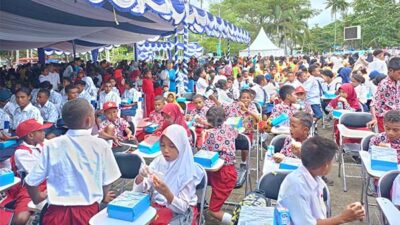 1000 Orang Terlibat Ujicoba Makan Siang Bergizi di Waisai, Ini Harapan KASAL