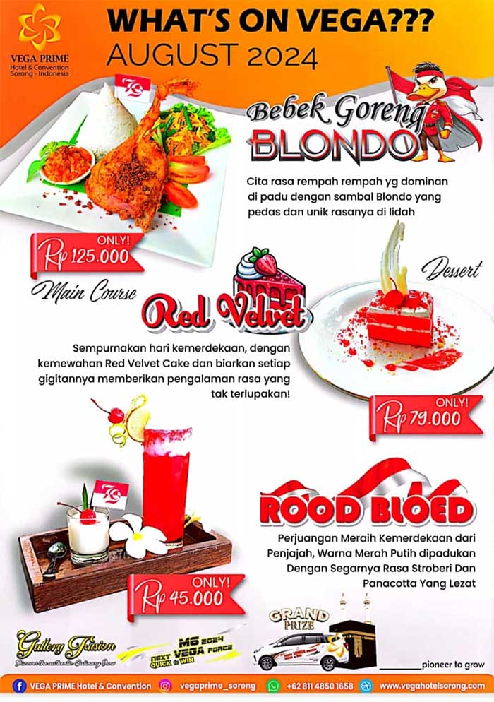 Vega Hotel Hadirkan Promo Menu Kemerdekaan3