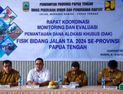 Pemprov Papua Tengah-KemenPUPR Gelar Rakor Monev DAK Bidang Jalan 2024