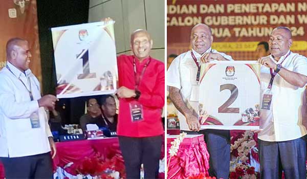 2 Paslon Pilgub Papua 2024