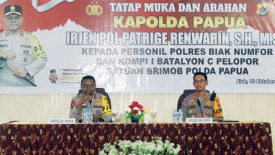 Kapolda Renwarin Kunker Perdana Biak Supiori