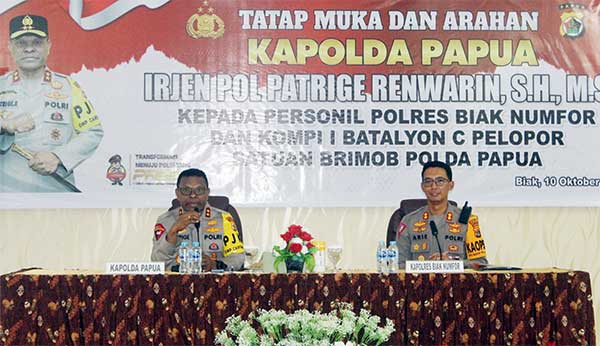 Kapolda Renwarin Kunker Perdana Biak Supiori