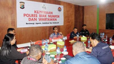 Polres Biak Coffee Morning Awak Media