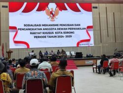 Buka Sosialisasi Mekanisme Pengisian Anggota DPRK, Pj Wali Kota : Harus Ada Keberagaman Suku OAP