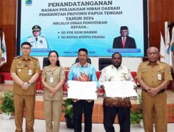 Pemprov Papua Tengah Teken NPHD dengan 2 Yayasan Kristen, Ini Tujuannya