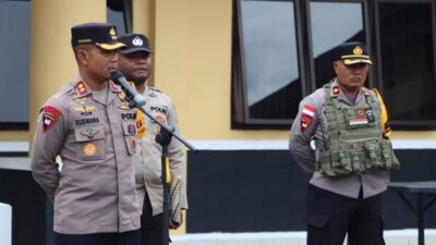 Kapolres Puncak Jaya Polda Papua Pimpin Apel Kesiapan Pengamanan TPS
